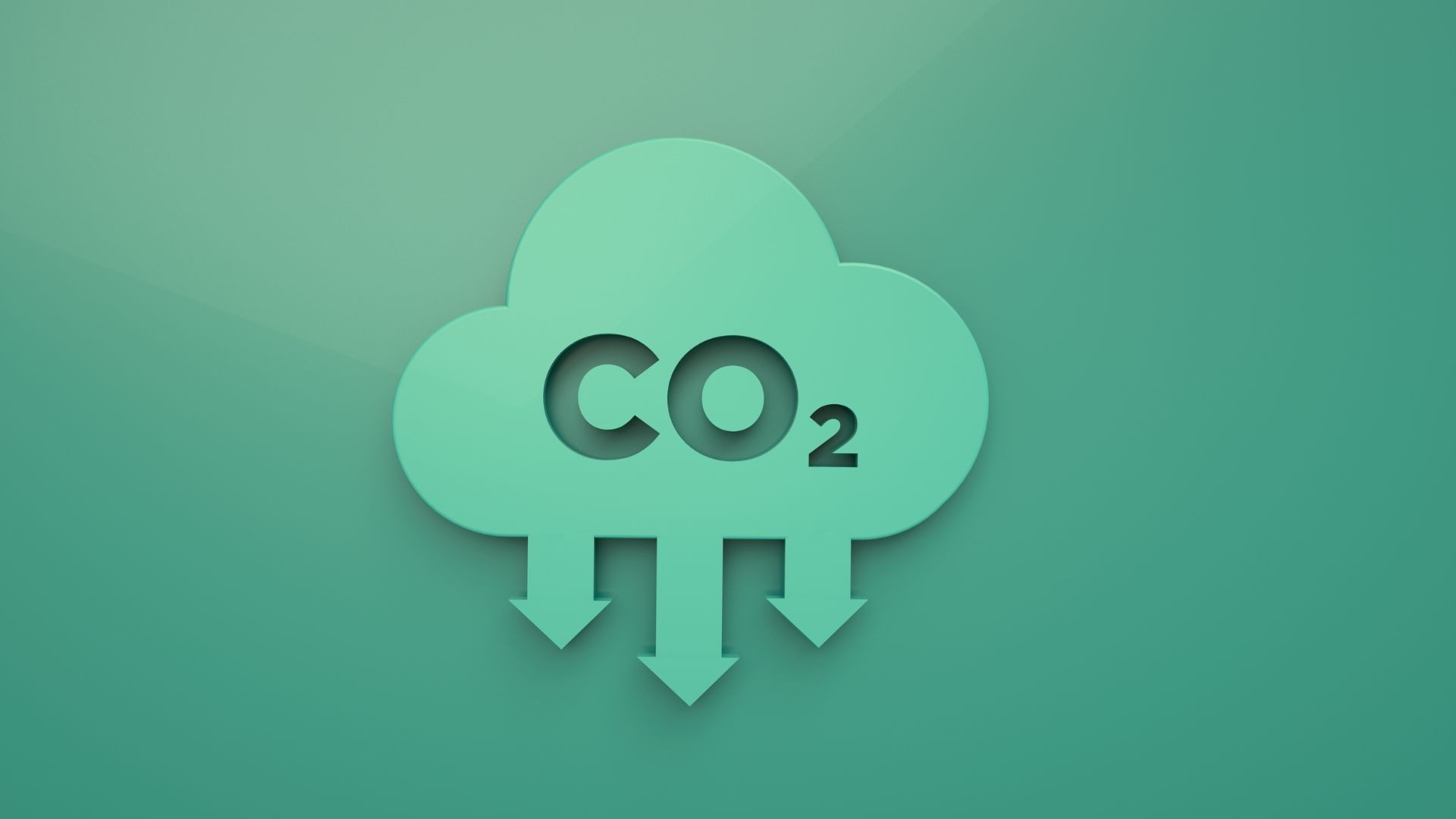 CO2 symbol depicted in cloud shape