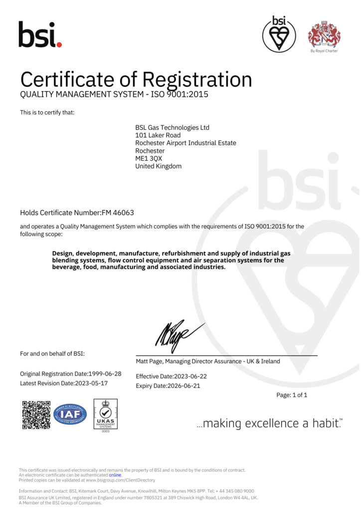 ISO9001:2015 completion